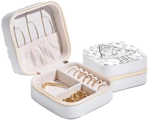 RodailyCay Cartion Pizza Box za nakit za žene djevojke ， prijenosni mini nakit organizator kućišta za putovanja ， pu ko kožni nakit
