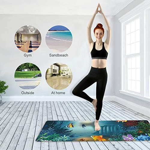 Neklizajuća joga prostirka za vježbanje za fitness ekološki prihvatljiva vruća prostirka duga sklopiva prirodna netoksična Pilates