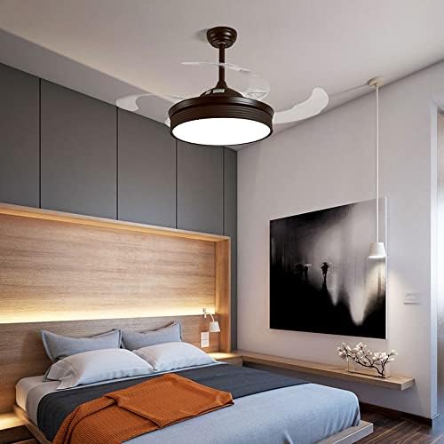 DSJ Modern ABS nevidljivo svjetlo ventilatora jednostavnost akrilna stropna svjetiljka LED daljinski upravljač luster ventilatora od