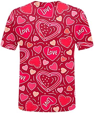 Ženska ljubav Srce Twichirt Valentines Grafička košulja sretna košulja za Valentinovo Valentine Tops odjeća