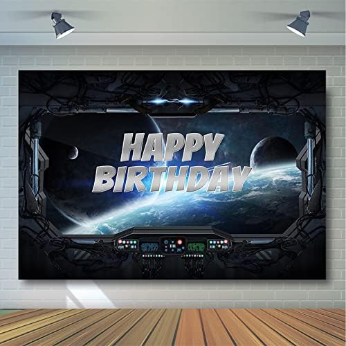 Avezano pozadina za rođendan u svemiru ukrasi za rođendanske zabave za dječake Tema svemirskog broda Svemir Pozadina za fotografiranje