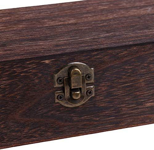 JIAOAO 1 kom nedovršena drvena kutija za nakit drvena kutija s preklopnim poklopcem Stolna mala drvena kutija Retro kutija za nakit