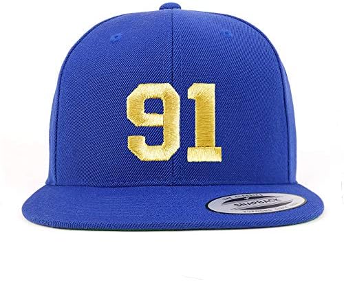 Modna trgovina broj 91 bejzbolska kapa s ravnim vizirom ukrašena zlatnim koncem