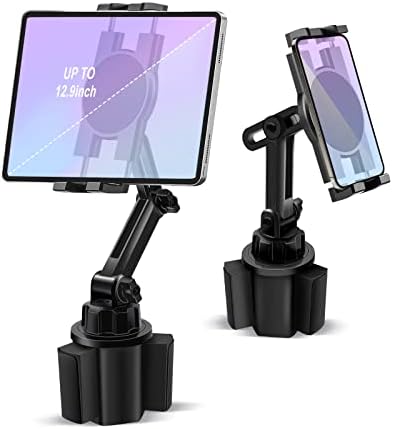 Nosač automobila za držač čaše, 360 ° podesiv držač za stajališta od 2 ruke za iPad Pro 12,9/11/10.5/9.7/Air/Mini 6/5/4, Samsung Galaxy