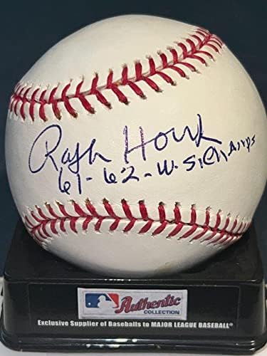 Ralph Houk New York Yankees 1961-62 WS potpisan OML bejzbol - Autografirani bejzbols
