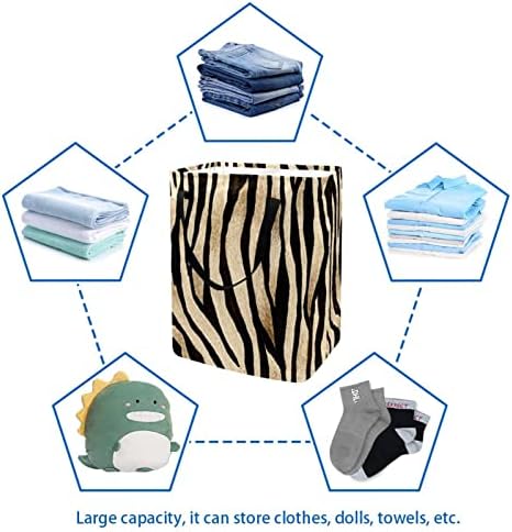 Sklopiva košara za rublje s printom tigrove kože vodootporne košare za rublje od 60 l košara za pranje odjeće igračke za pohranu spavaonica