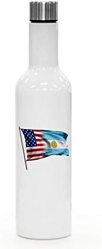 ExpressItbest 25oz izolirano vino/boca s vatalicama - zastava Argentine - Mnoge mogućnosti