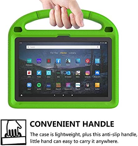 Potpuno novo dječji poklopac za potpuno novi N ｄ 10 tableta - Dicekoo Kids Shock Phock Supplet Cover s ručicom i stalkom - zeleno