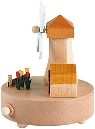 SundayBox The Windmill Wooden Music Box glazbeni pokret duhovit