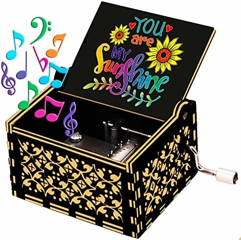 LMS Music Box Ti si moje sunčeve ruke ručno ručno ručno ugravirana ugravirana glazbena kutija Kći Poklon od mame na rođendan Chirstmas