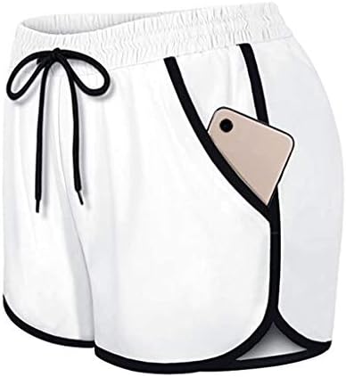 Ženske ležerne kratke kratke hlače ljetne kratke hlače s visokim strukom, retro tiskanje udobno ljeto s džepovima