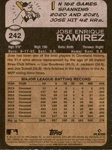 2022 Topps Heritage 242 Jose Ramirez Cleveland Guardians NM-MT MLB bejzbol