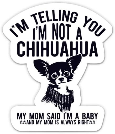 Slatke naljepnice za pse Chihuahua - 2 naljepnice od 3 - vodootporni vinil za automobil, telefon, boca vode, laptop - Chihuahua naljepnice
