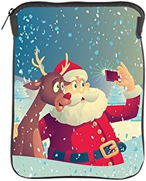 iPad 1 2 3 4 Air II Slučaj rukava Djed Mraz i Rudolf uzimaju selfie