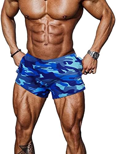 Gymape muški teretana Sport Bodybuilding Workout casual kratke hlače s džepovima 3 inčni inseam sirovi rub Terry Cotton