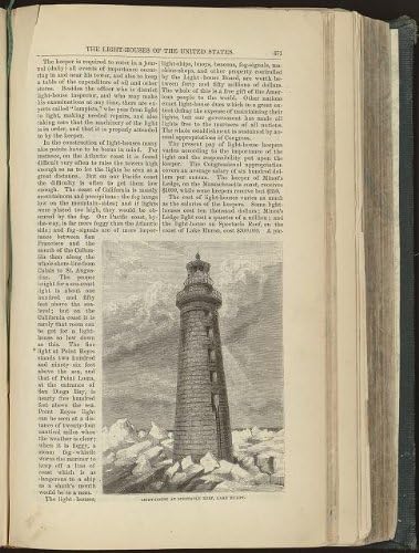 PovijesnaFindings Foto: Svjetlosna kuća na Spectacle grebenu, jezero Huron, 1874, Harper's