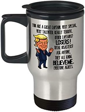 Trumpov kapetan putnička šalica za tata rođendanski poklon za čamac kapetani kapetani kava smiješni Trump pokloni za muškarce gag pokloni
