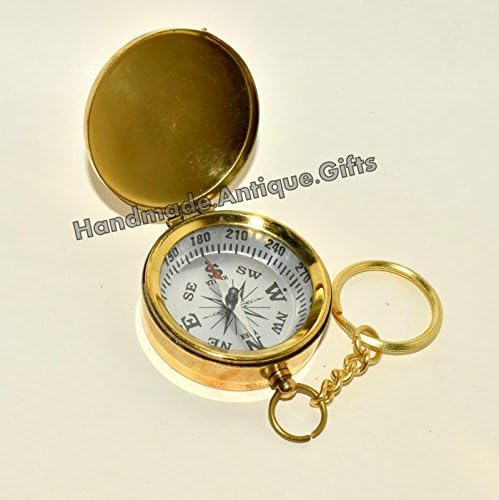 Antique Vintage Dial Pocket Compass Replica Replika Čvrsta mjedena planinarska flašica Poklon kompas