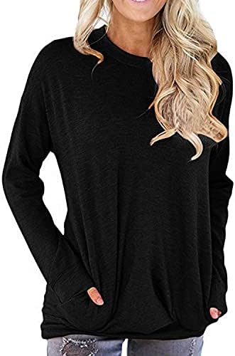 Balakie džepne košulje za žene casual labave fit tunike gornje baggy batwing rukave majice slatka udobna bluza
