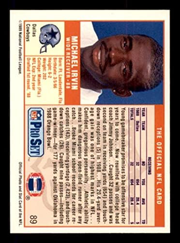 Michael Irvin Rookie Card 1989 Pro set 89
