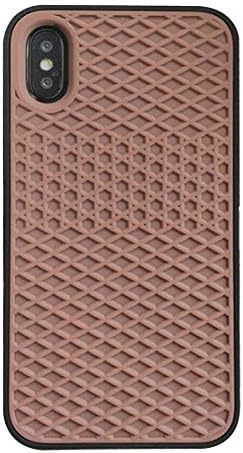 Lalana Waffle Grid uzorak šoka otporna na mekani silicijski umjetnički telefon za iPhone-Brown Black-For iPhone 11