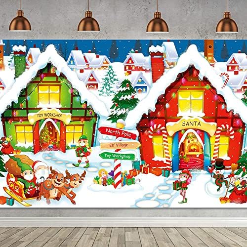 Pribor za božićne ukrase, izuzetno velika tkanina scenografi na zidu Sjevernog pola pozadina za sretan Božić pozadina natpisa za foto