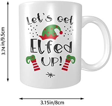 Božićni dekor šalica za kavu, slatka, budimo elfp up up božićni šalica, smiješne sretne božićne šalice pokloni za tatu mama djed baka