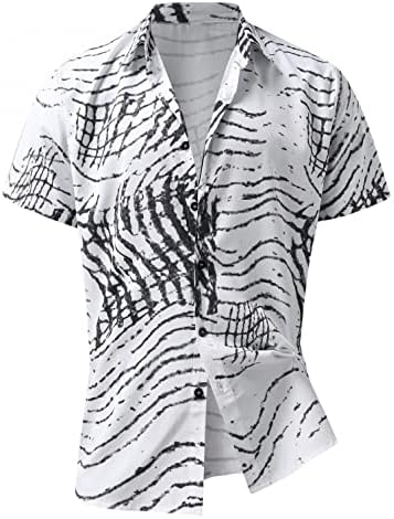 XXBR Muška havajska košulja, ljetna ležerna gumba kratkih rukava dolje košulje Aloha košulja opuštena fit labave košulje na plaži