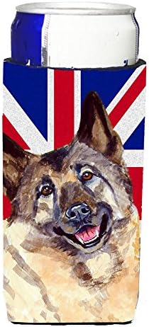 Caroline's Treasures lh9495muk Norveški elkhound s engleskom Union Jack British Flag Ultra zagrljaj za tanke limenke, može hladiti