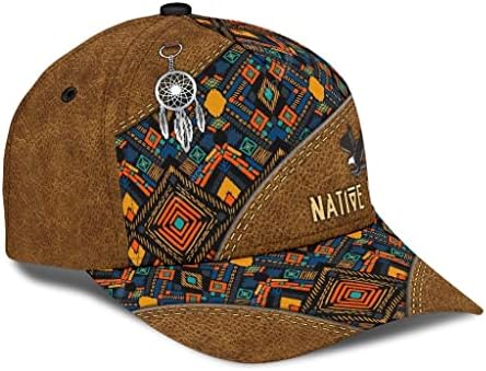 Indijanci jugozapadni bejzbol kapica, zavičajni šeširi za muškarce, indijski snapback podesivi šeširi za muškarce jedna veličina odgovaraju