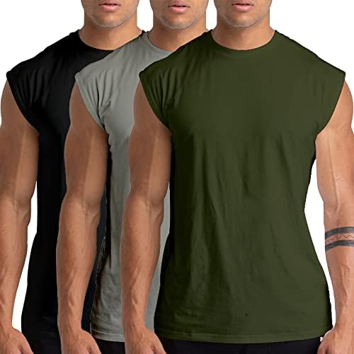 Holure 3 pakiranje muških tenk tenk vrhova majice bez rukava za atletski mišićni tenk trening majice bodybuilding majice