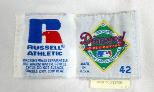 1992. San Francisco Giants Bob Lillis 5 Igra Upotrijebljena White Jersey DP08467 - Igra korištena MLB dresova