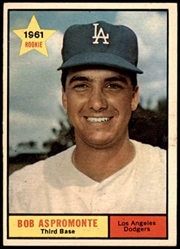 1961. Topps 396 Bob Aspromonte Los Angeles Dodgers Ex/Mt Dodgers