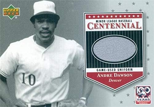 Andre Dawson igrač istrošen Jersey Patch Baseball Card 2001 Upper Deck Mal League Centennial JAD - MLB igra koristila dresove