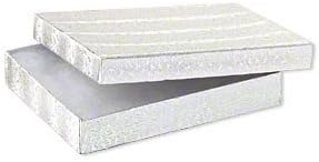 Regal Prikazi- 10 Paketi srebrni folijski papir Pamuk ispunjen velikim ogrlicom narukvica Sat Nakit Box Veličina: 7 x 5-1/2 x 1 inča