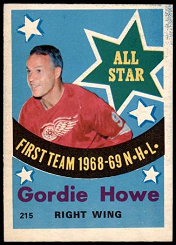 1969. o-pee-chee 215 all-star Gordie howe detroit crvena krila ex/mt crvena krila