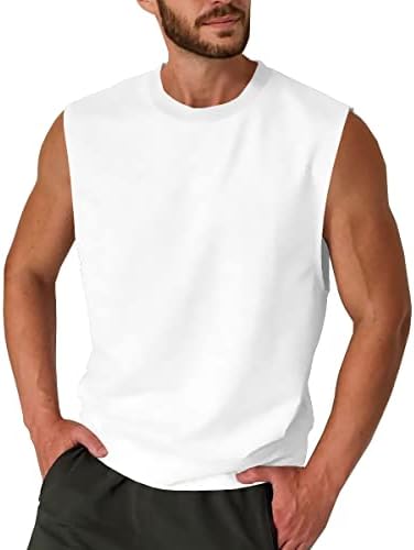 Wihion muški tenk bez rukava vrhovi mišićne majice Crewneck casual majice atletske teretane trening vrhovi