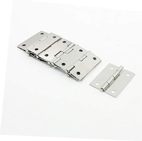 X-DREE 10 PCS 36 mm duljine srebrni ton ormarići vrata metalne šarke (10 piezas de 36 mm de longitud, gabinetes de tono plataedo, bisagras