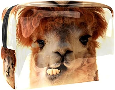 Kozmetička torba za žene, simpatične prostrane vodootporne torbe za šminku Putujte akvarelom alpakom s Cactus toaletne torbe Organizator