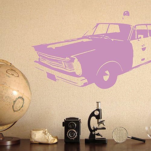 ポッシュデコ zidni stil+ zidna naljepnica Vintage Car 450mm x 850mm WS-168 mauve ružičasta