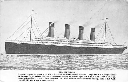 Brod za pare Titanic isporučuje gubitak više od 1300 života, razglednice