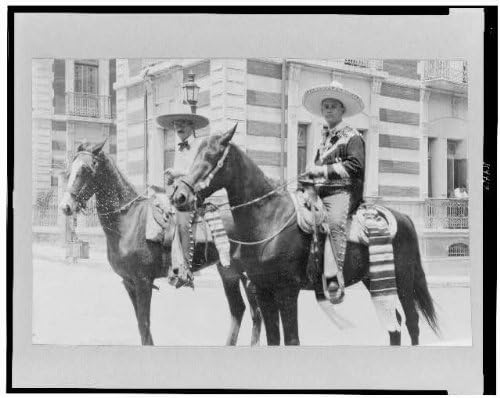 PovijesneFindings Foto: Muškarci koji nose charro kostime, Tampico, Meksiko, Sombreros, Konj, 1890-1923