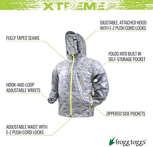 Frogg Toggs muški Xtreme Lite Packible vodootporna prozračna kišna jakna