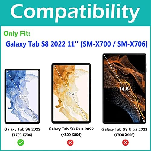 NB [2 paketi] Samsung Galaxy Tab S8 Zaštitnik zaslona, ​​Anti-Sccratch HD Prozirni zaslon zaslona za Samsung Galaxy Tab S8