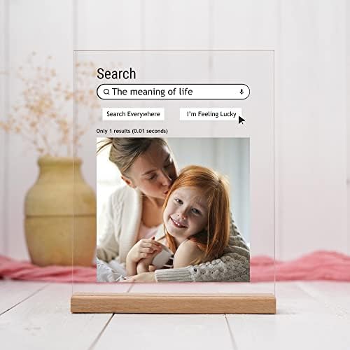 Zouwii Personalizirana kutija za pretraživanje majke fotografije akrilna ploča | Pretražite najbolju mamu na svijetu akrilni fotomosnac