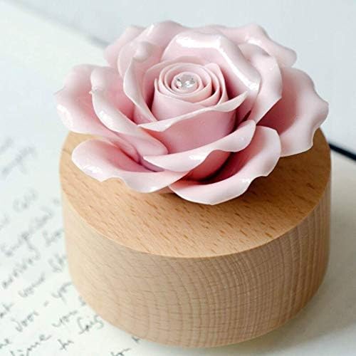 n/a glazbene kutije ružičasta ruža rotirajuća muzička kutija kreativni zanat glazbeni kutija ukras rođendana