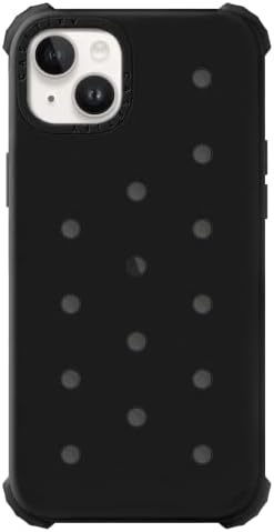 CASETIFY PUSHIN iPhone 14 Plus silikonski futrola [Testirana vojna razreda / 4ft Drop zaštita / personalizirana s igama] - crno s večerama