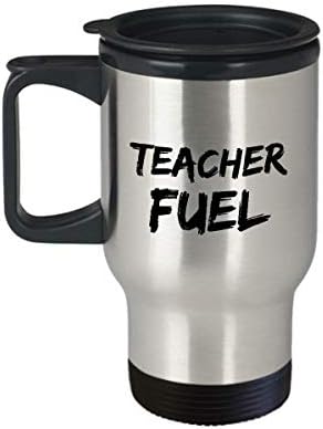Učiteljska goriva Putnička šalica Smiješna ideja poklona Novitet Gag Kava čaj 14oz nehrđajući čelik