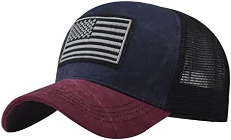 Američki šešir za kamiondžiju za muškarce i žene, ležerni ljetni mrežasti šešir za sunce, Uniseks podesiva bejzbolska kapa s vezom