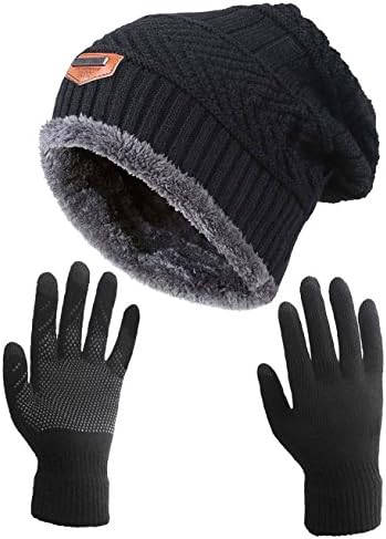 Zimske rukavice s kapuljačom za žene, pletene kape, kape s lubanjama, rukavice sa zaslonom osjetljivim na dodir
